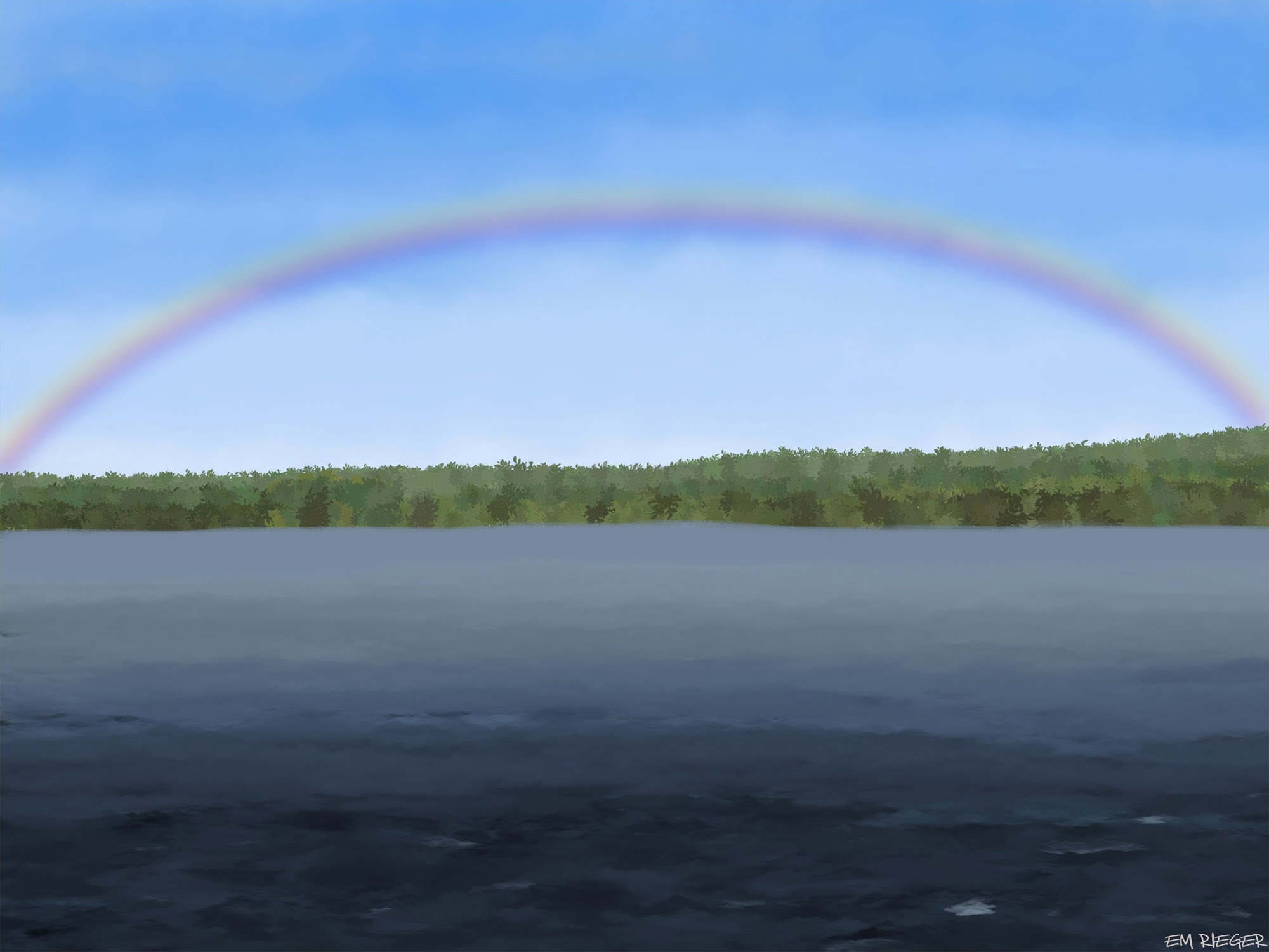 summer rainbows painting