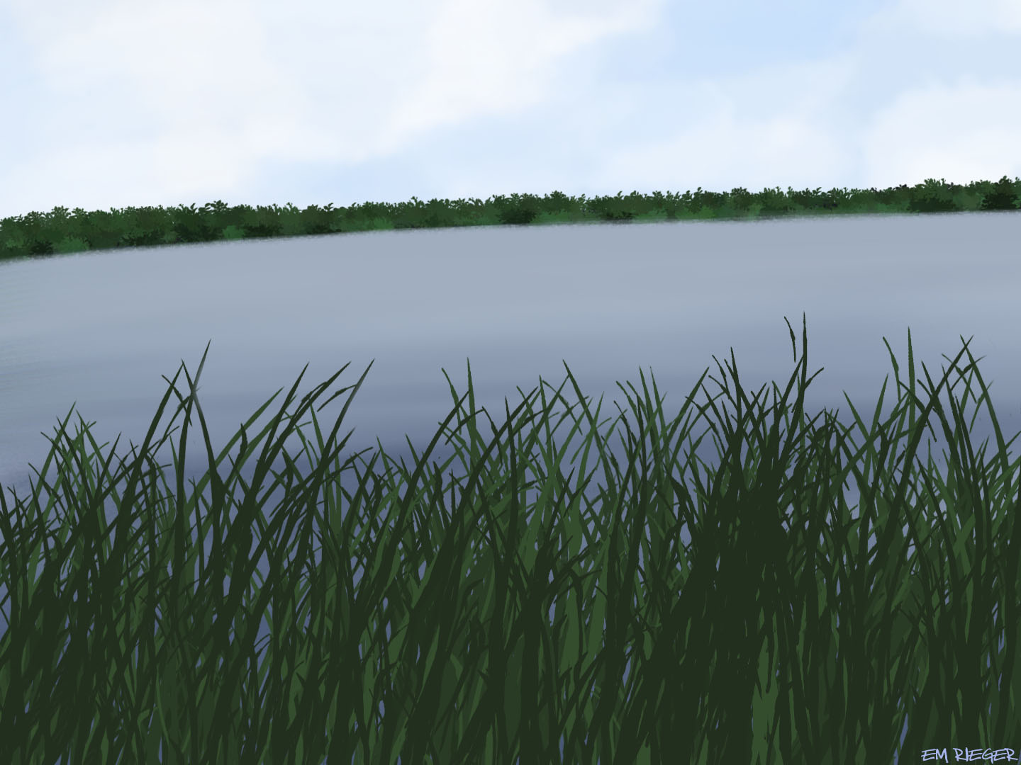 growing grass painting